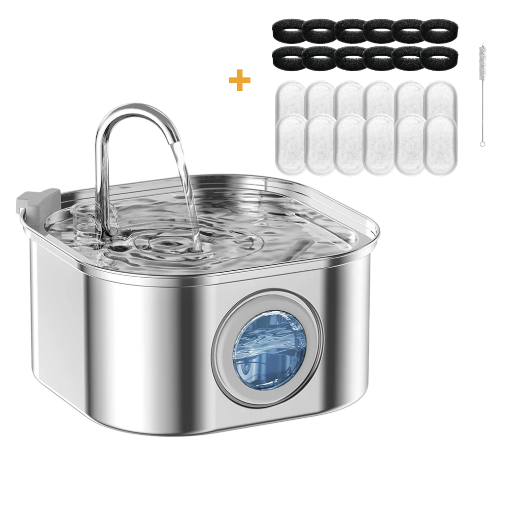 De HappyCat™ - Roestvrije 3,2L Drinkfontein